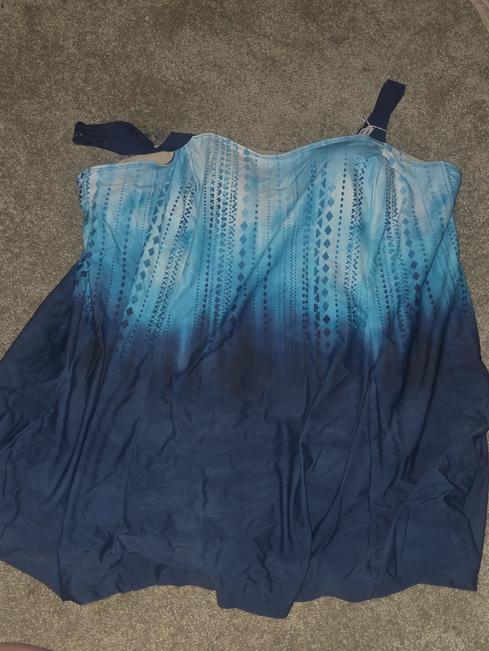 Blue Ombre Flowing Tank Top